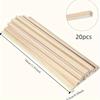 Unfinished Square Wood Dowel Rods - 20Pcs Hardwood Sticks for DIY Projects & Model Building