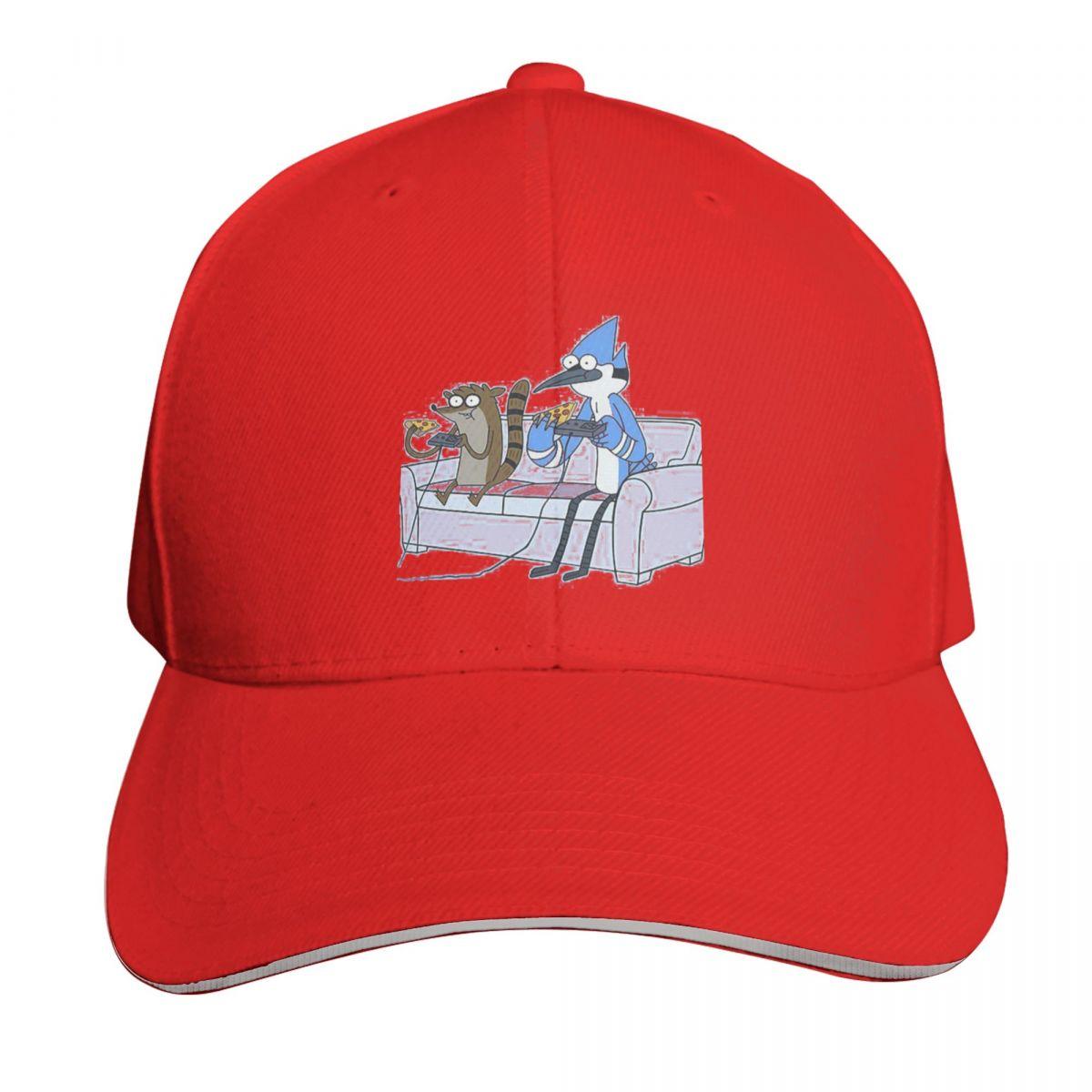 

Mordecai And Rigby Pizza And Video Games Cap Fashion Casual Baseball Caps Summer Unisex Baseball Hats Polychromatic One Size