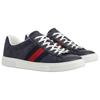 ACE Canvas Leather Low Top Skateboard Shoes Men's Blue 760775 FAELM 8741