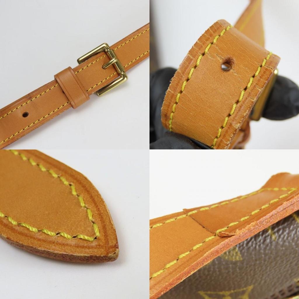 Used LOUIS VUITTON Shoulder Bag Amphor Three M47275 Monogram/Nume leather Brown Sharon Stone collaboration