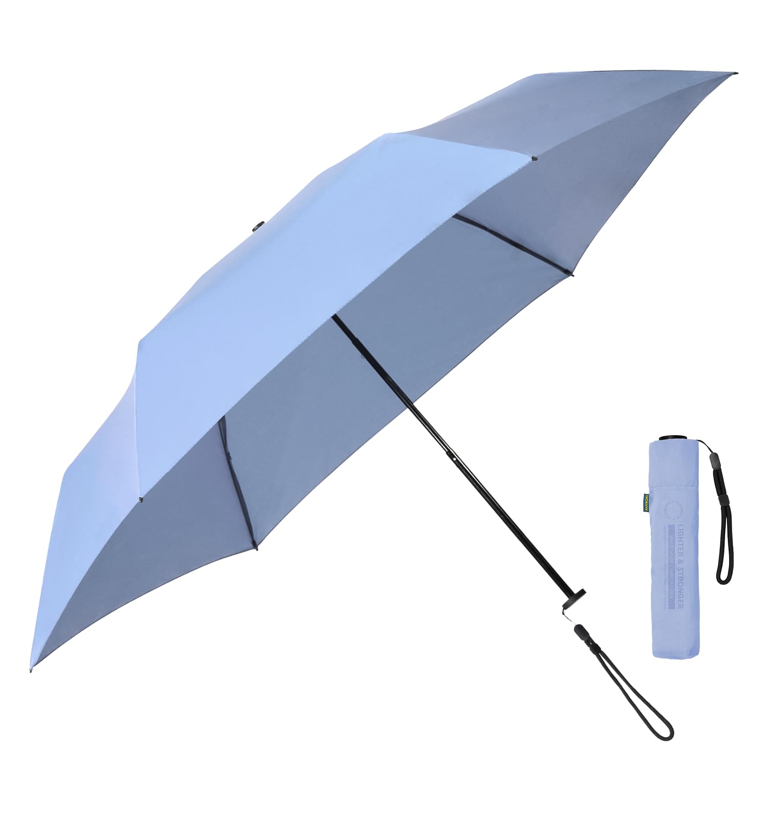 

RAINWORX Легкий зонт из углеродного волокна, ручной складной, большой, (Бледно-голубой)