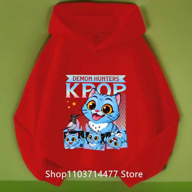 KPop Demon Hunters Huntrix Boys Hoodies Girl Fashion Hoodie Children Casual Pullovers Sweaters Long Sleeves Kids Autumn Clothes