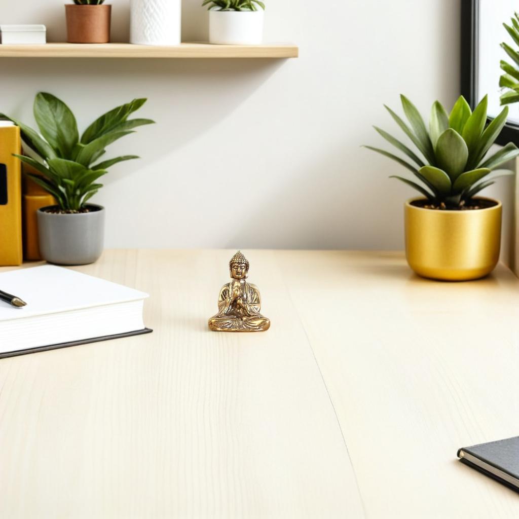 3Pcs Mini Buddha Desktop Ornaments Retro Style Small Buddhist Statue Lucky Home Office Blessing Decoration Mini Buddha Decors