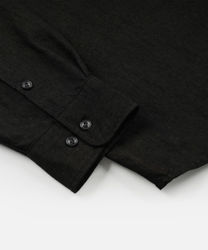 FRIZMWORKS Two Tone Relaxed Shirt 002 _ Black Brown