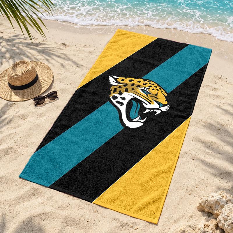 Jacksonville Jaguars Beach Towel Quick Dry Sand Free Lightweight Beach Towels for Travel Swimming Camping