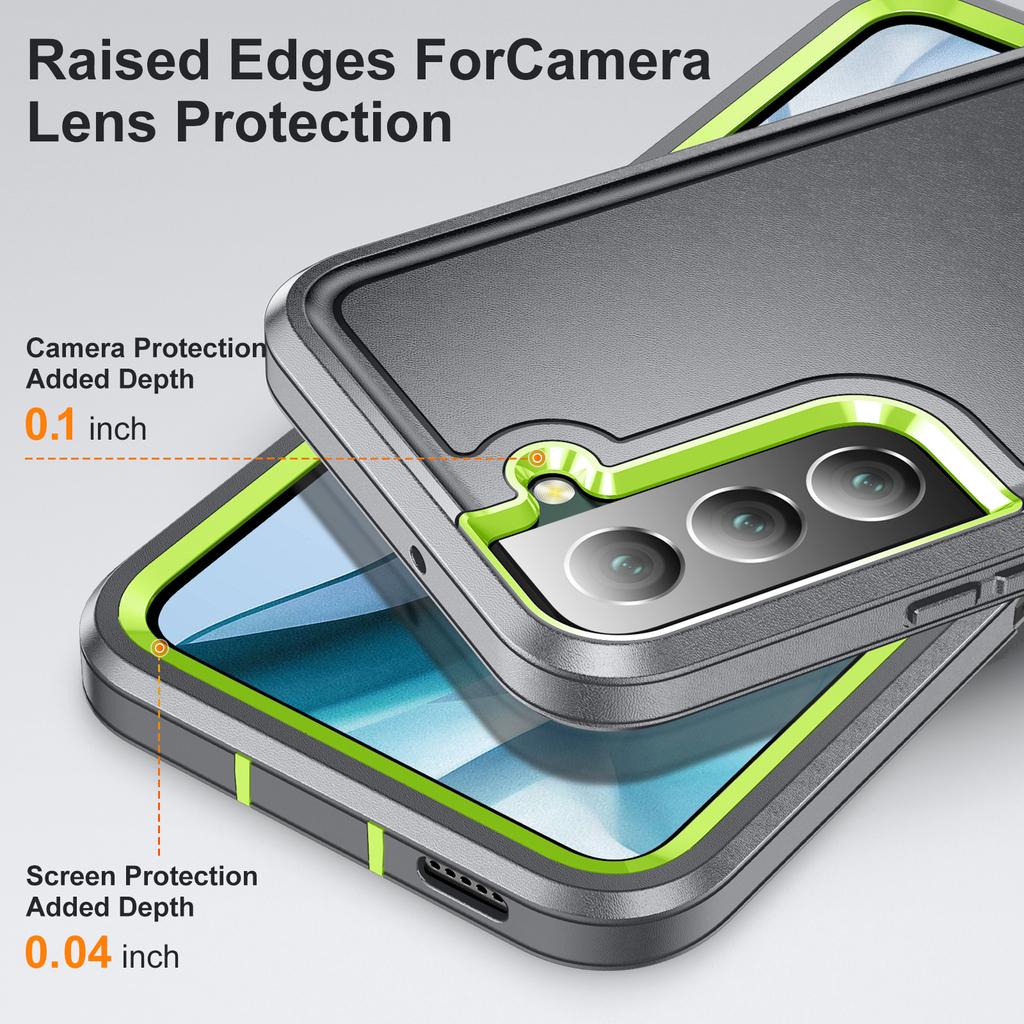3 IN1 for Samsung Galaxy S22 S23 S24 S25 FE S26 Ultra A17 A16 A15 A56 A36 A26 A54 A14 A53 A13 A06 Heavy Duty Shockproof Case