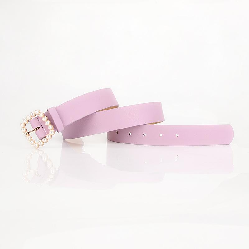 The Square-shaped Pearl Buckle Belt Is Fashionable, Versatile, Sweet and Cute. It Is A Fashionable and Elegant Decoration for Ladies