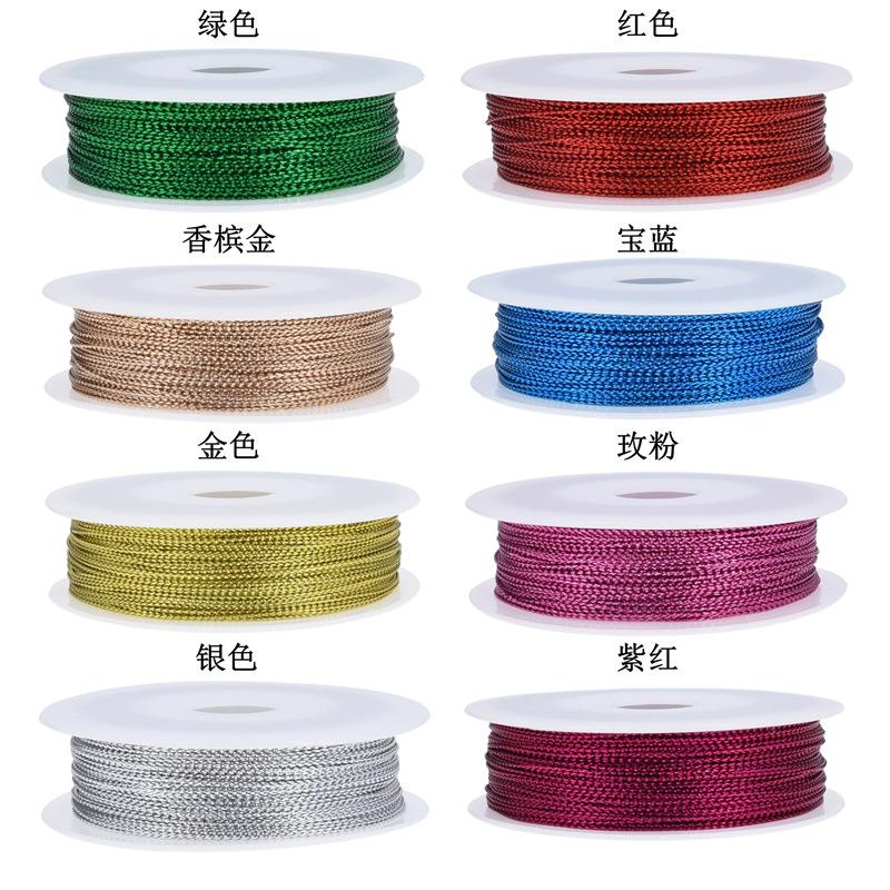 1mm Label Tag Rope, Non-elastic String Rope, Colored Scallion Rope, Christmas Bell Lanyard, Greeting Card Piece Rope 100 Meters