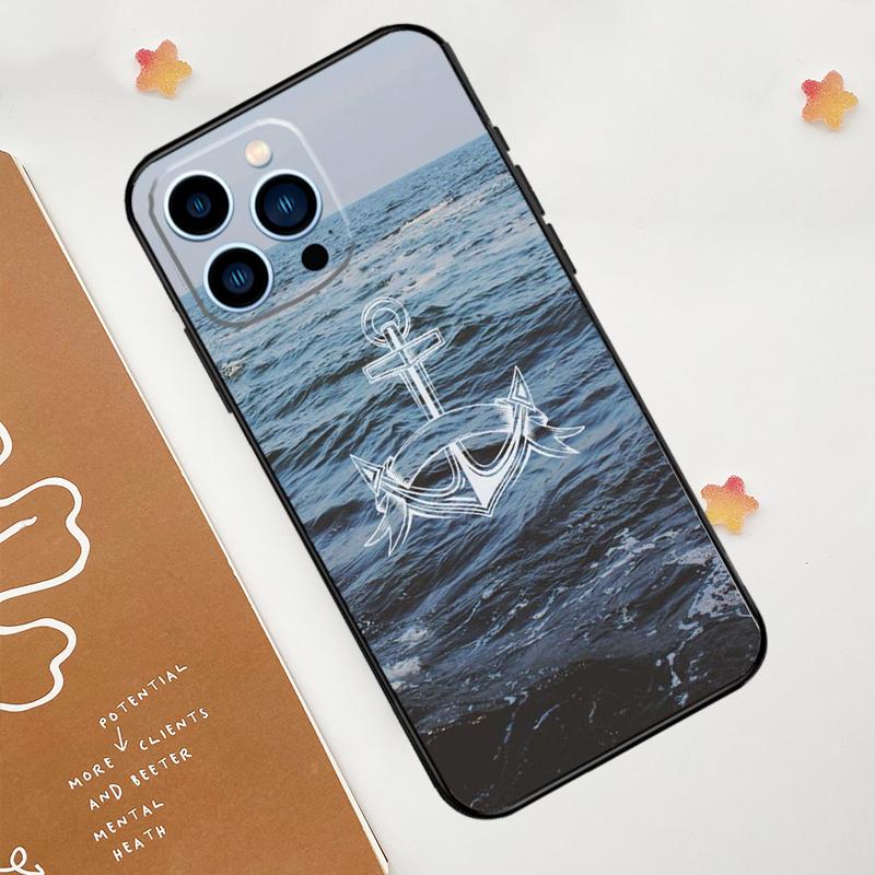 Anchor Sea Beach Phone Case For iPhone 17 Pro Max 14 13 12 11 15 16 Pro Max Mini 16 Plus 16e 17 Air Funda