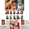 Christmas Countdown Calendar With Cute Cat Acrylic Hanging Ornaments For Holiday Decor