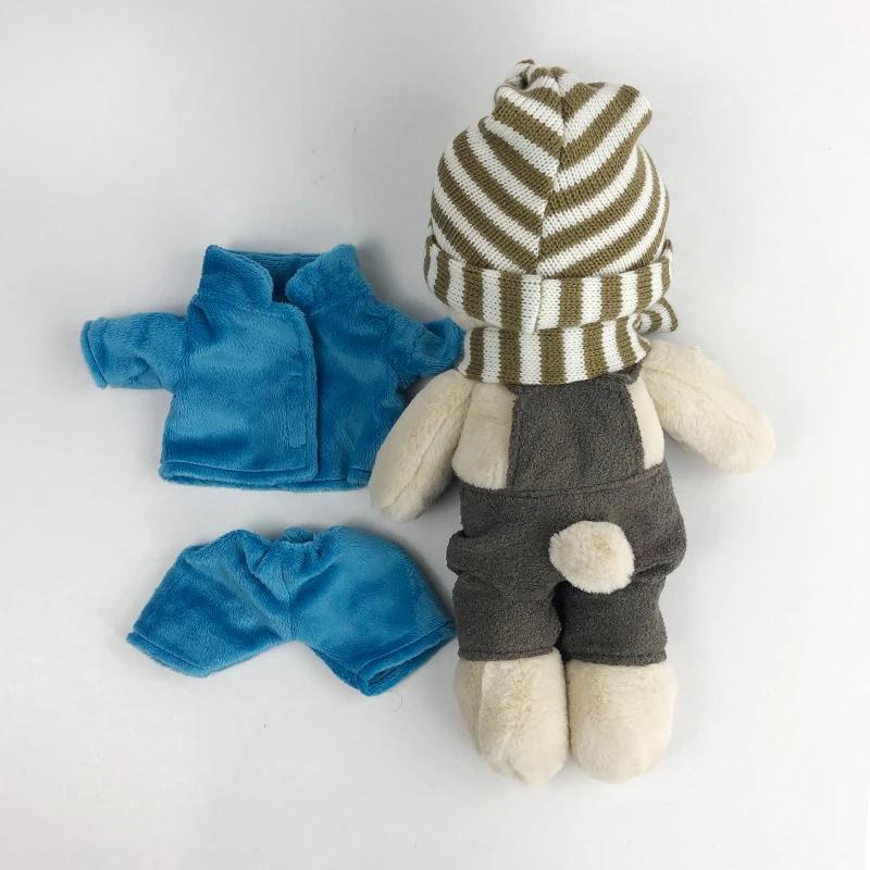 32cm Utstoppet Høykvalitets Klassisk Teddybjørn Plysjleker Søt Bjørn med Kjeledress og Pyjamas Dukker Nydelig Gave til Jenter