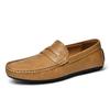 Men's Breathable Cowhide Leather Loafers - Soft Sole Slip-On Driving Shoes, New Spring Style