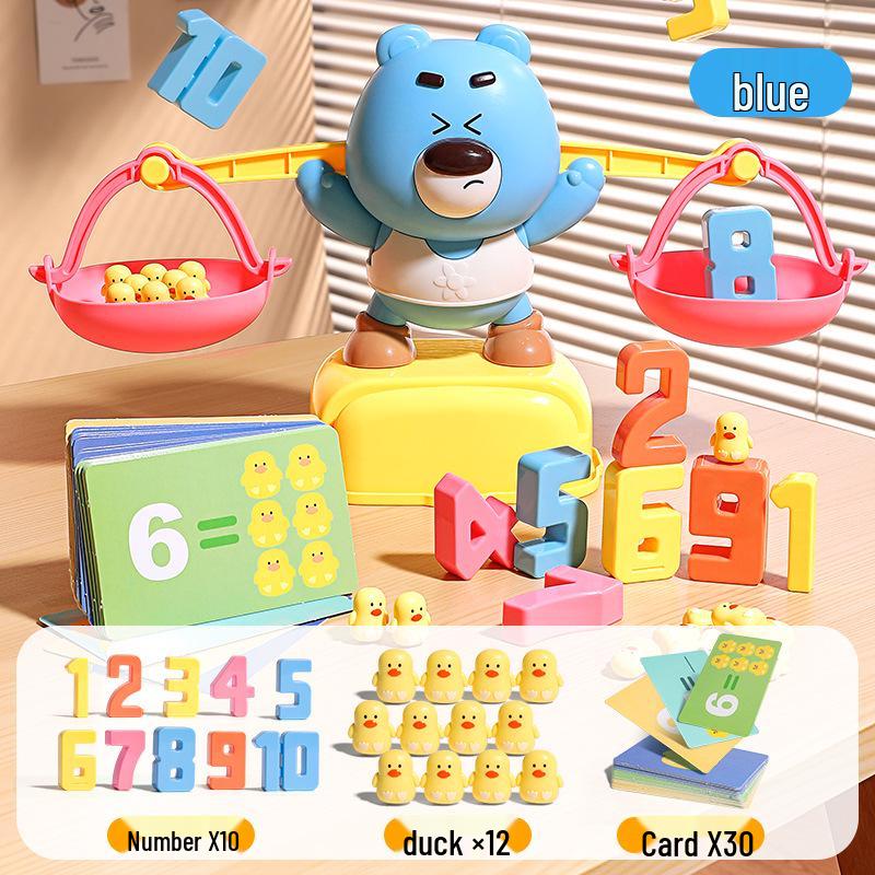 

Детские весы «Маленький медвежонок» развивающая игрушка для детей 3-6 лет: Изучение чисел и взаимодействие родителей и детей