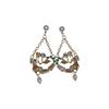 Silver Needle Rhinestone Pearl Geometric Ear Studs - Retro High-End Earrings with Unique Personality