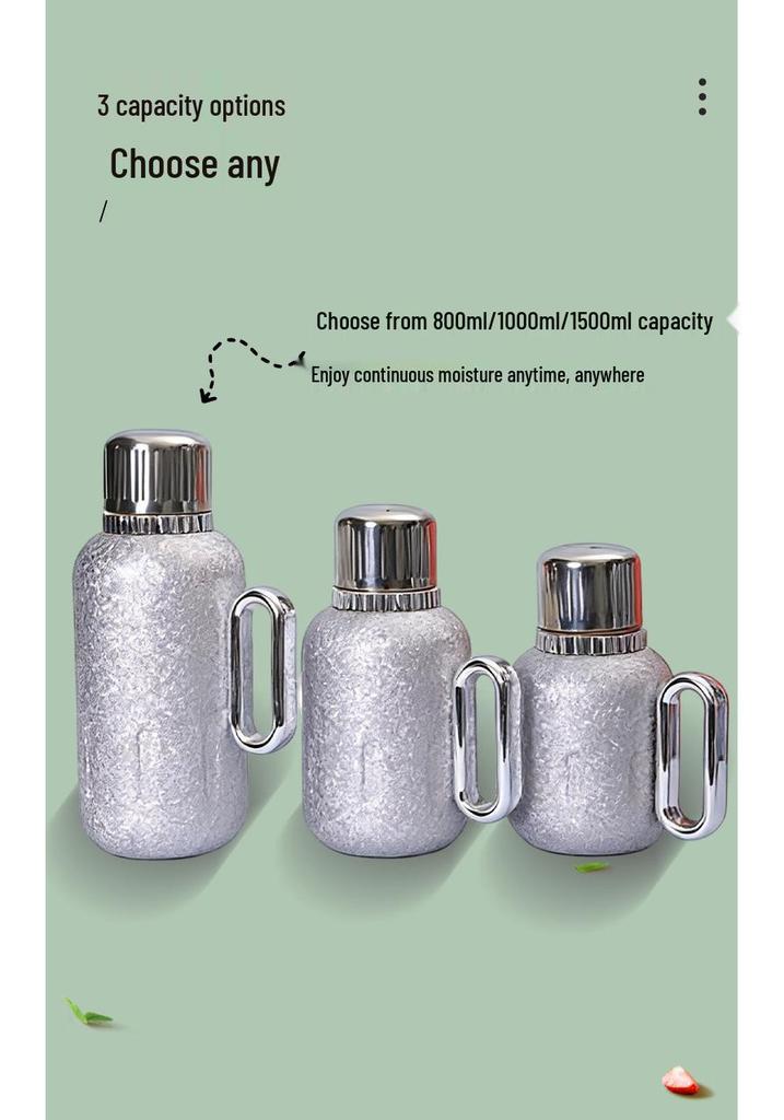 Titanium-Plated Insulated Tea and Water Kettle for Office, Home, or Outdoor Use - Large Capacity