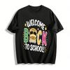 Back To School Cute School Bus Graphic Casual Top Pure Cotton T-shirt