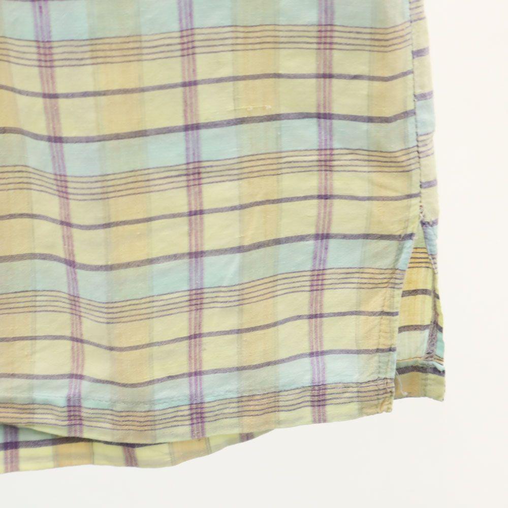 Denim Chic THE LATEST MODEL 60s Vintage Check Short Sleeve Open Collar Shirt Men's Used