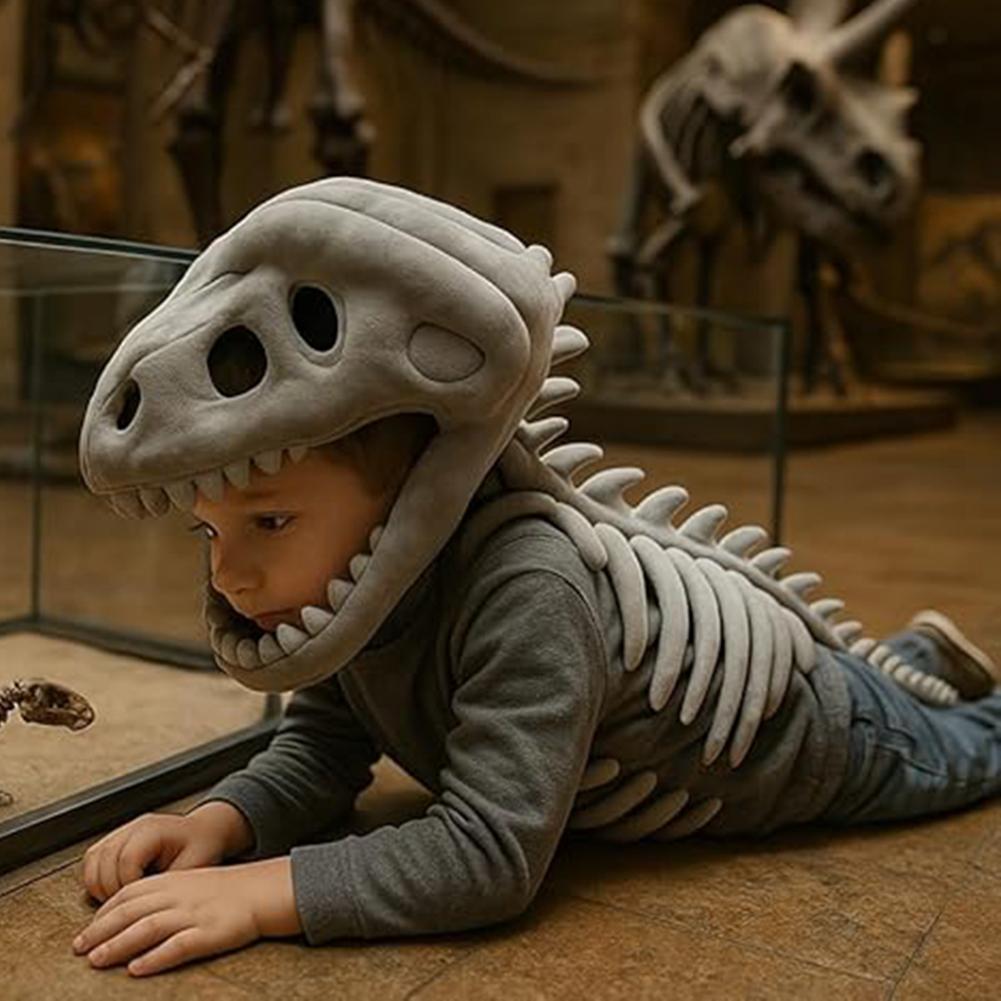 Spinosaurus Plush Dino-Outfit,Dinosaur Skeleton Costume,Funny Role Play Costume,Soft Plush Dinosaur Skeleton Toy 76/117cm