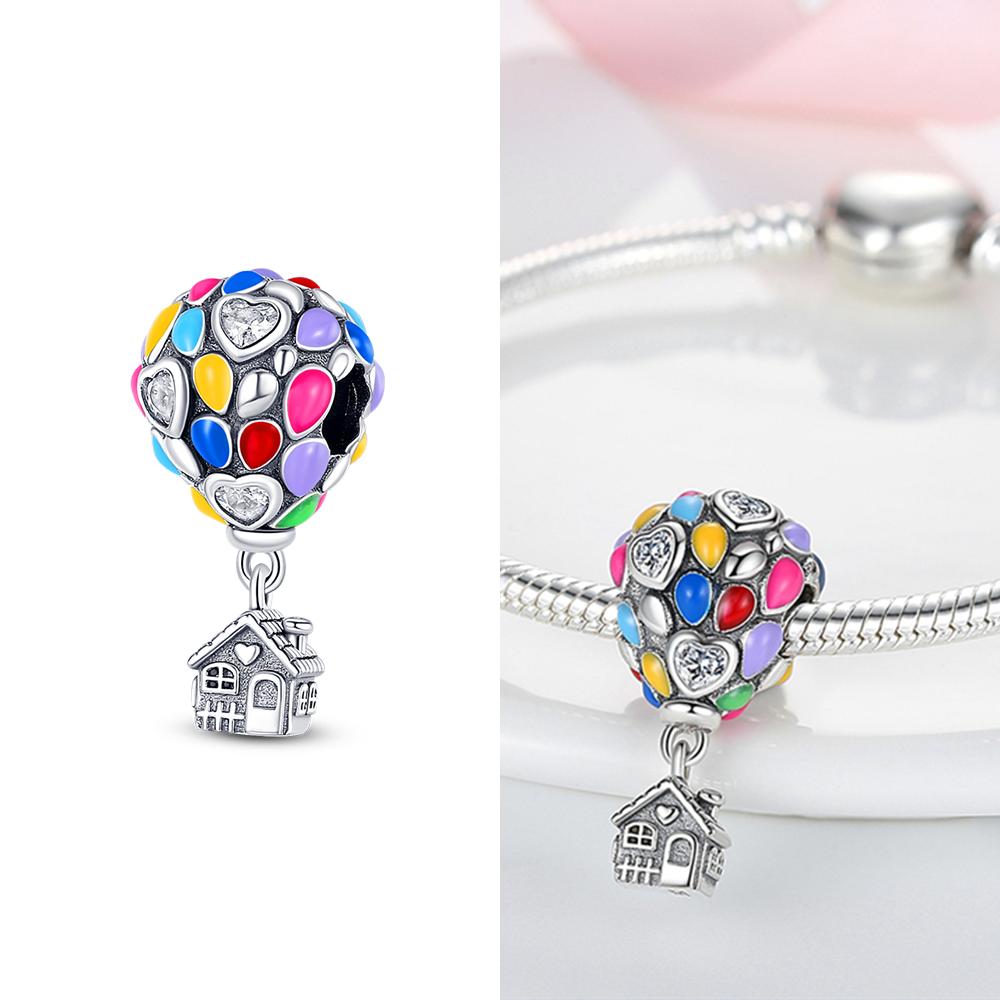 Charms Copper Original Red Heart Bicycle Love Couple Pendant Bead Fit Bracelet Valentine'S Day Fine Gift Women Jewelry Diy