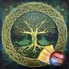 Tree Pattern Astrology Tablecloth Altars Cloth Square Divinations Card Table Cloth Witchcrafts Deck Cloth Enduring
