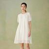 Sweet Basil Women's Round Neck Short-Sleeve A-Line Dress