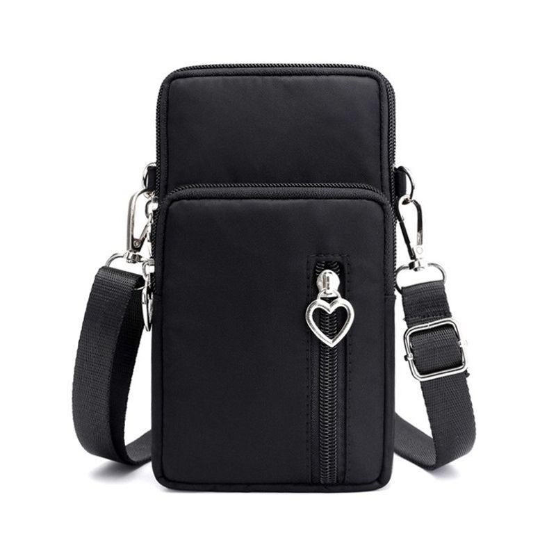 

Bag Women s Canvas Minimalism Solid Color Mini-Portable Small Bag Black