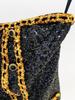 High-End Socialite Spring 2026 Beaded Chain Bandeau Dress