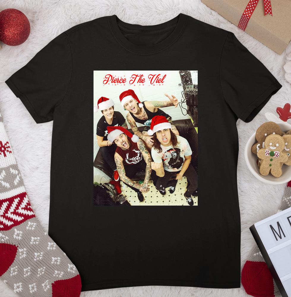 Pierce The Veil Christmas T-shirt Black Short Sleeve All Sizes S To 5Xl HW108