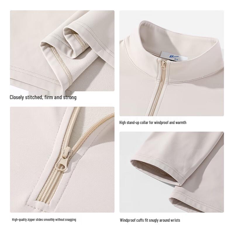 Warrior Men's Half-Zip Stand Collar Long Sleeve Sports T-shirt