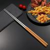 Essstäbchen aus Edelstahl 304, verlängert, 40 cm, zum Servieren von Nudeln, ideal für den chinesischen Essbereich und die Bar.
