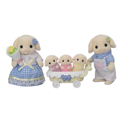 Sylvanian Families Dolls [Flora Rabbit Family] FS-50 ST Mark Certified, Ages 3 and Up, Toy Dollhouse, Sylvanian Families, EPOCH