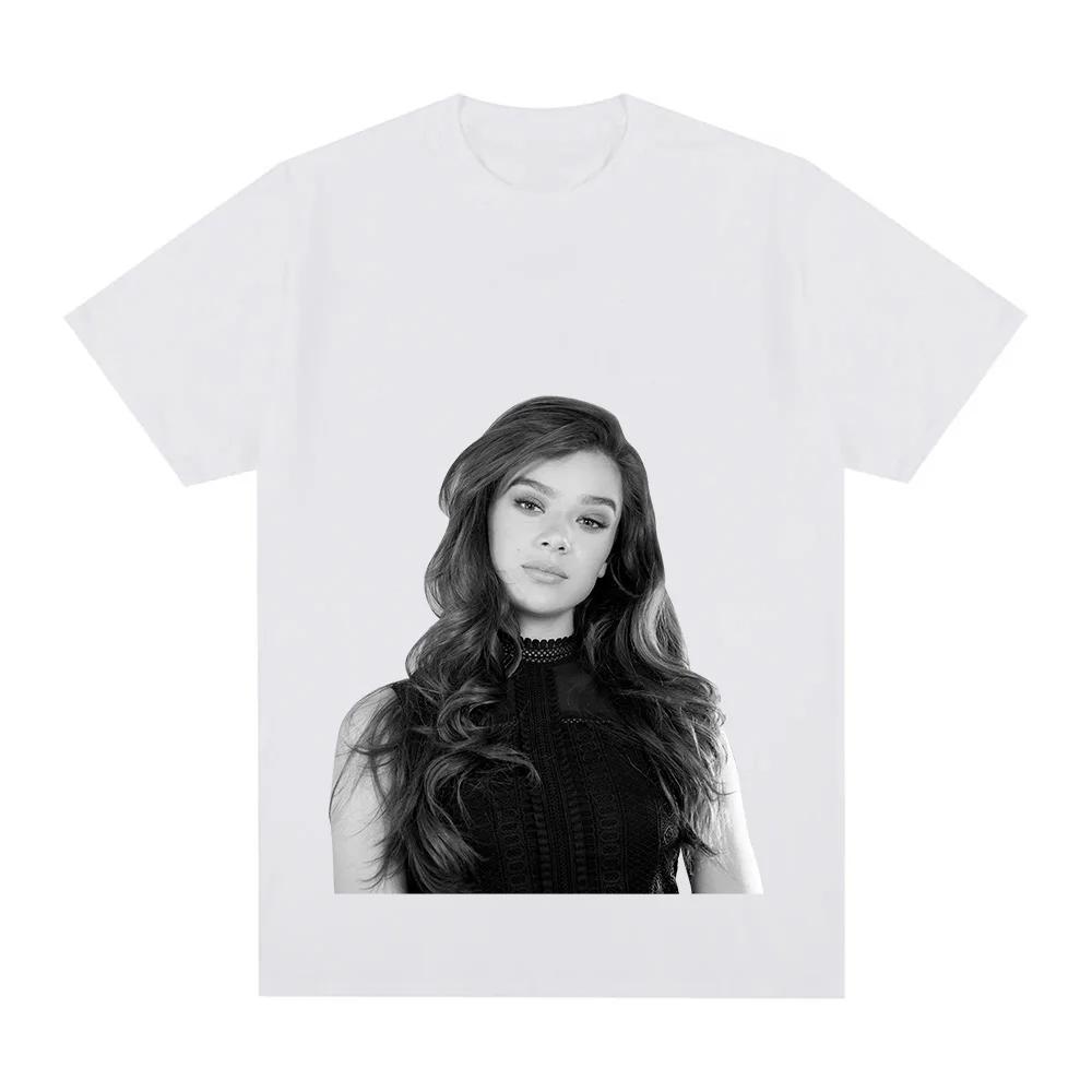 Hailee Steinfeld TShirt Round Neck Short Sleeve Graphic Printing Camisetas Casual Fashion Cotton Clothing Ropa Mujer Clothes