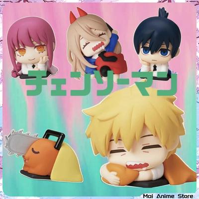 Człowiek Piła Figurka Power Anime Denji Aki Statua Makima Śpiąca Figurka Akcji Rzeźba Ornament Dekoracja Akcesoria Stołowe