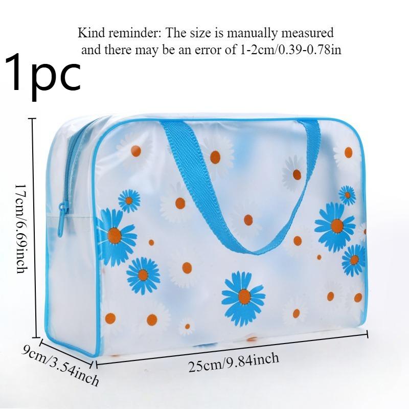 Transparent PVC Storage Bag with A Zipper, Stackable Storage Bag,Portable Toiletry Bag,Makeup Bag,For Travel, Daily Organization