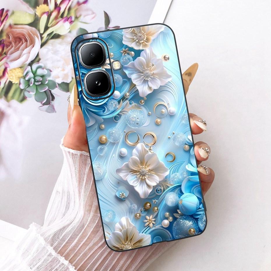 Cute Printing Phone Case For Infinix Smart 20 Soft Black Silicone TPU Cases For Infinix Smart20 X6840 X6840B Covers Bumpers