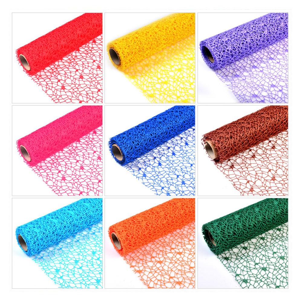 Roll Jacquard Net Yarn Gauze Bright Color DIY Wedding Baby Shower Curtain Backdrop Gift Wrap School Craft Decoration