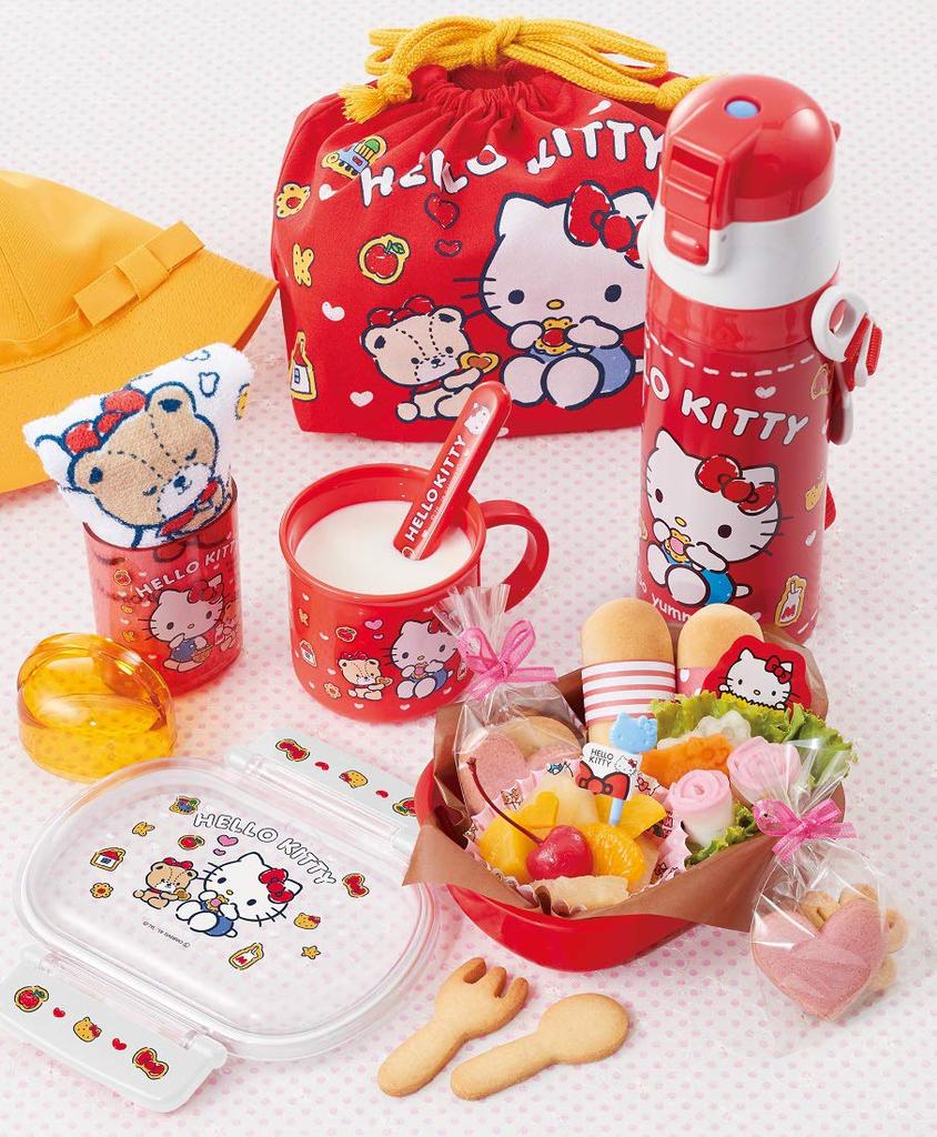 Skater 2cestná nerezová láhev na vodu s hrnkem Hello Kitty Cookie Sanrio 430ml SKDC4 Dětská