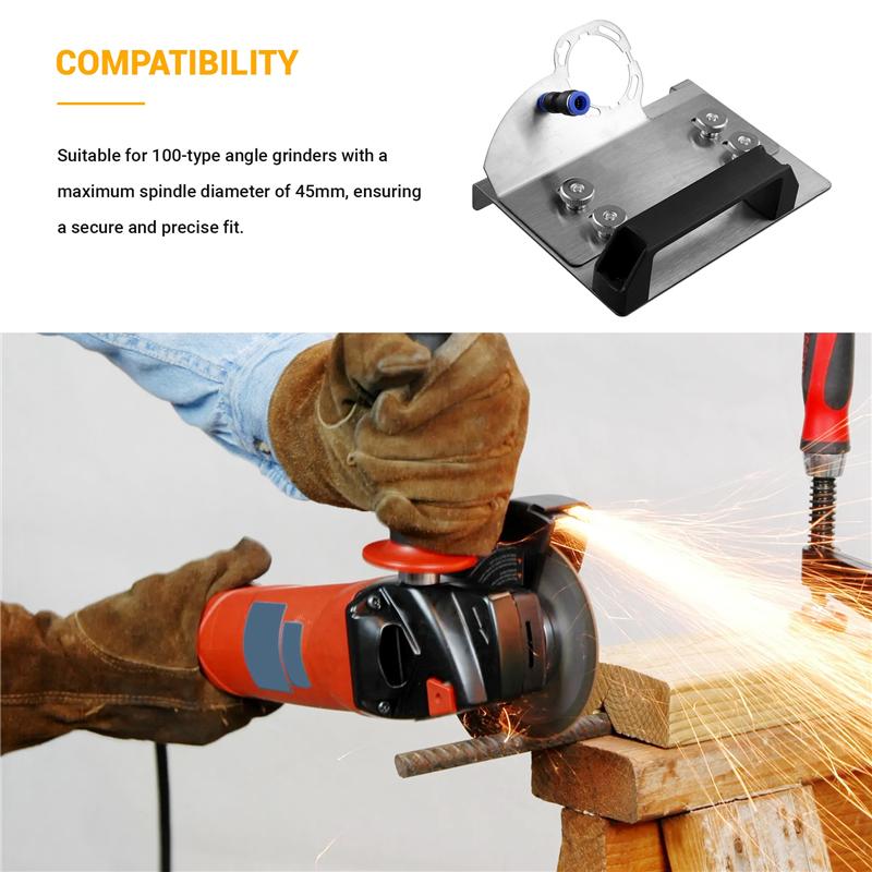 A96I-100 Type Angle Grinder  Tile Chamfering Frame New 45 Degree Water Pipe Dust Removal Portable Chamfering Tool