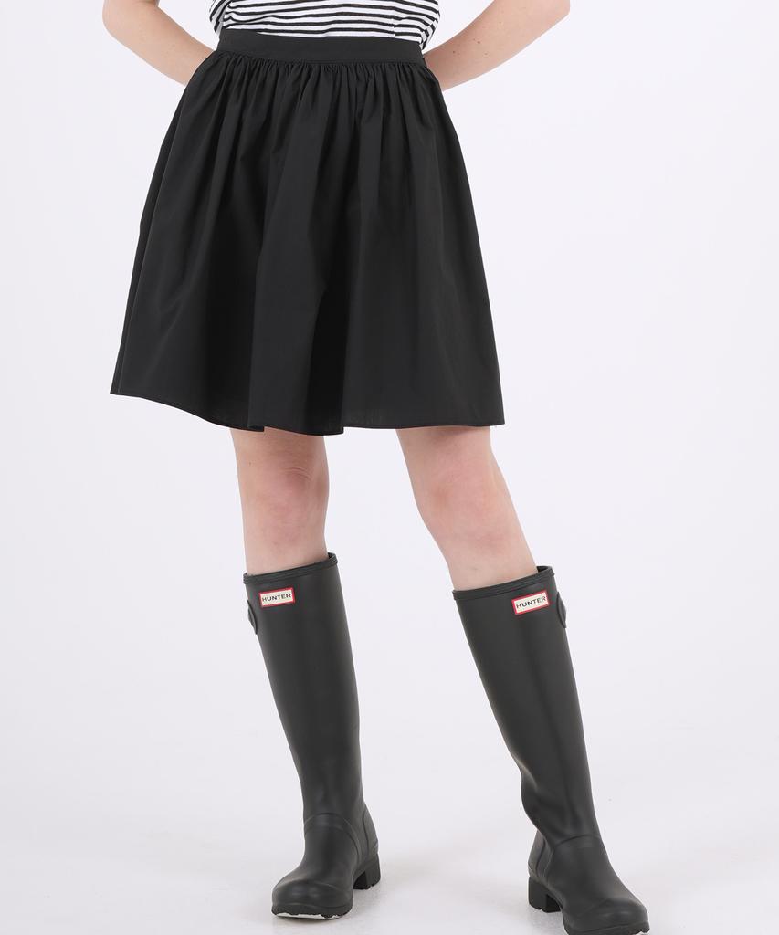 THE-ABON Cotton Pleated Mini Skirt Ivory