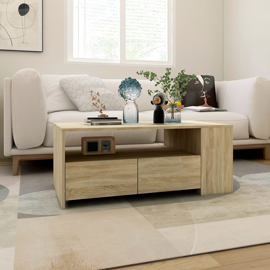  Coffee Table, Sonoma Oak, 102x55x42, Wood-based Material