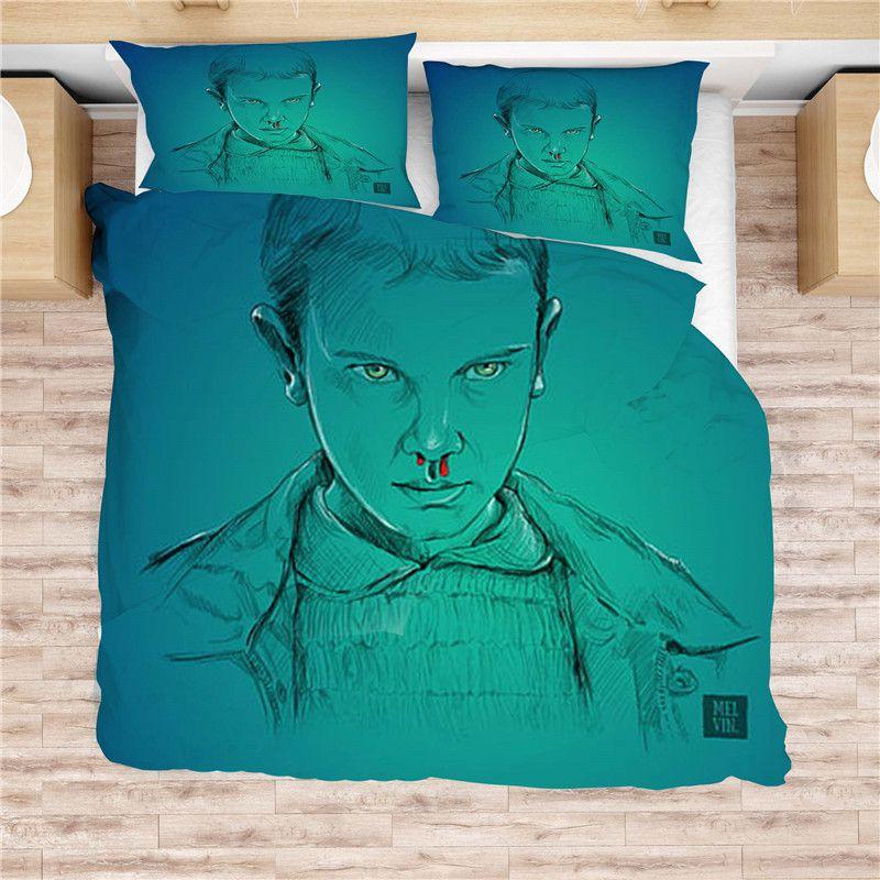 Stranger Things Season 3 Sada povlečení na přikrývku Sada povlaků na polštář UK Single 2PCS