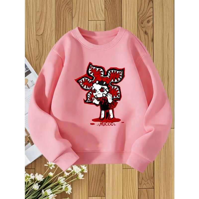 European Size unisex Round Neck Sweatshirt with Fashionable Print, a Versatile Top