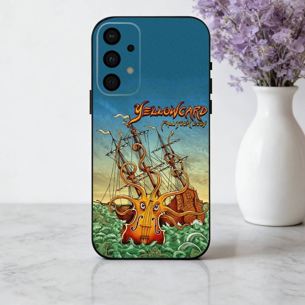 Rockin Y-Yellowcard Band phone Case For Samsung Galaxy A73,A72,A71,A70,A53,A52,A51,Others Soft Black Shell