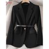 Premium Autumn/Winter Women's Elegant Textured Blazer - Formal High-End Jacket