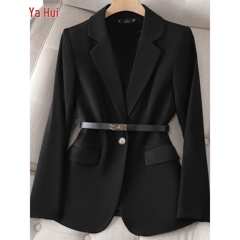 Premium Autumn/Winter Women's Elegant Textured Blazer - Formal High-End Jacket