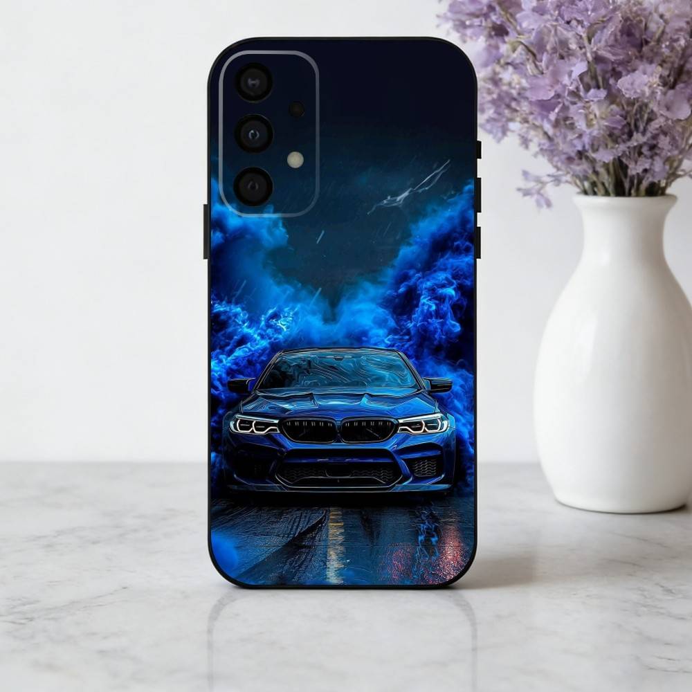 B-Blue C-Car COOL B-B-Bm-wes Wheels Phone Case For Samsung Galaxy A73,A72,A71,A70,A53,A52,A51,Soft Silicone Black Cover