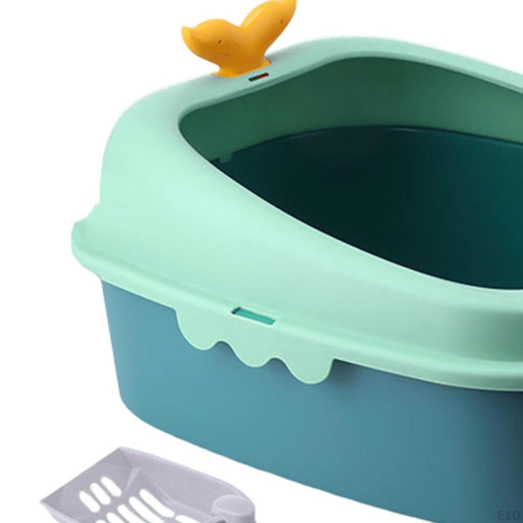 Cat Kitten Potty Toilet Open Top Pet Litter Tray PP Large Space Bedpan High Sided