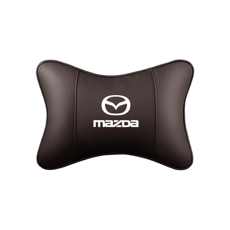 Car Seat Leather Headrest Neck Cushioning Support Head Pillow For Mazda 2 3 6 5 Atenza CX3 CX5 MX5 CX7 Axela CX30 CX90 CX60 CX50