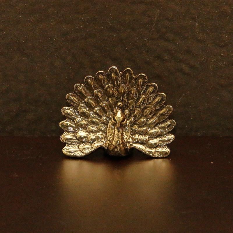 Vintage Peacock Figurine Antique Brass Animal Statue Ornament Tabletop Home Decor Craft Gift