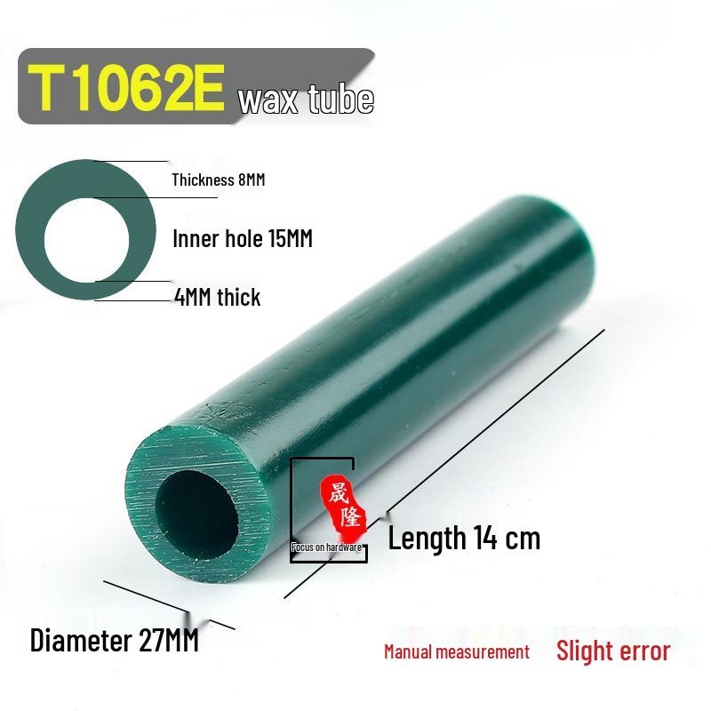 Jewelry Ring Wax Carving Kit: Wax Model, Casting Tube, Carving Tools, Technician Materials, and Jewelry Wax Block.